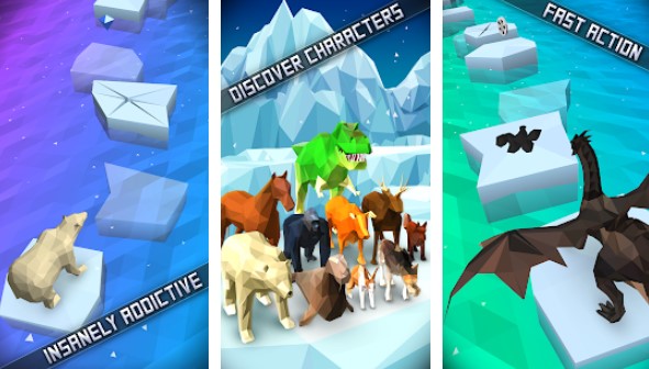 Gameplay screenshot from polybear ice escape for Android