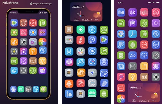Gameplay screenshot from polychrome icon pack for Android