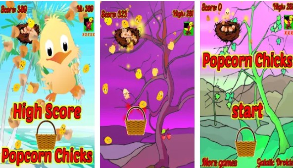 Gameplay screenshot from popcorn chicks pro for Android
