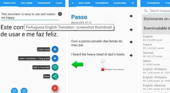 Португальский английский переводчик MOD APK Android