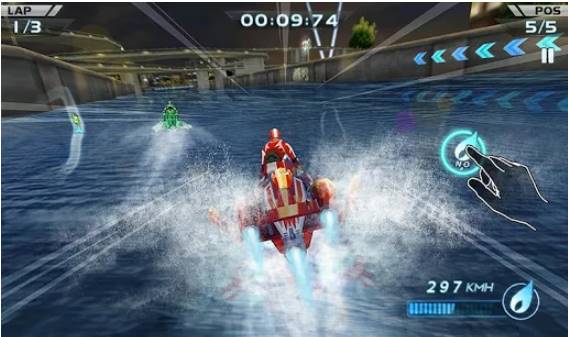 Gameplay screenshot from powerboat racing 3d for Android