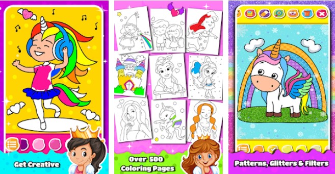 princess coloring book for kids and games for girls APK Android