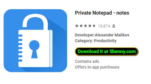 private notepad notes