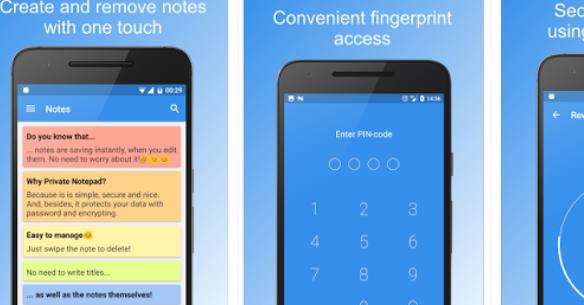 Gameplay screenshot from private notepad notes for Android