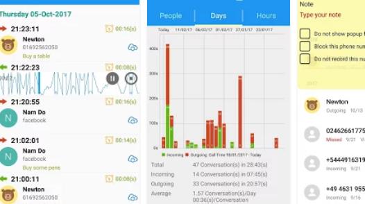 Gameplay screenshot from pro note call recorder for Android
