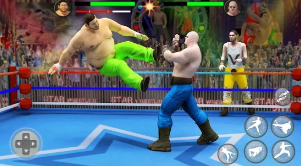 Gameplay screenshot from pro wrestling fighting game for Android