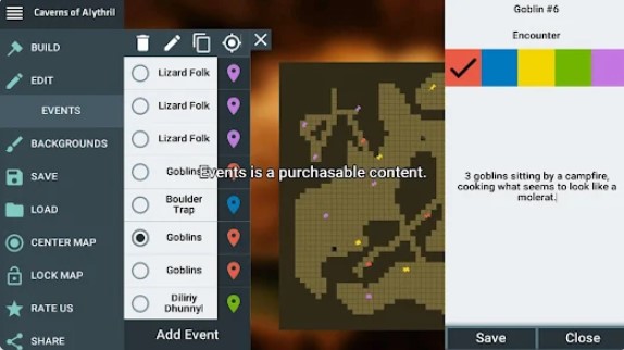 Gameplay screenshot from prodnd dungeon generator for Android