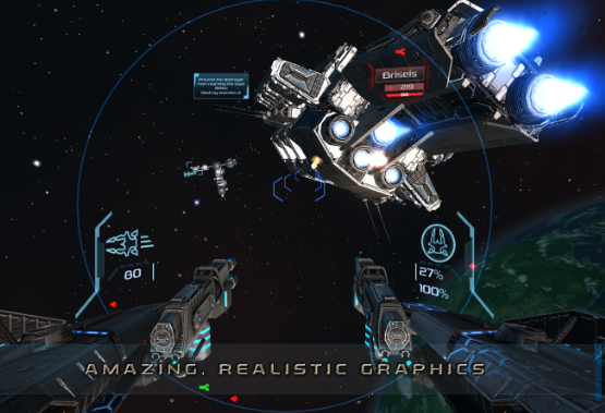 Gameplay screenshot from project charon space fighter vr for Android