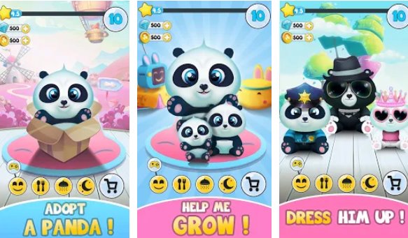 pu 귀여운 자이언트 팬더 곰 아기 애완 동물 관리 게임 MOD APK Android