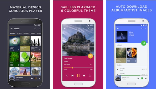 Gameplay screenshot from pulsar music player pro mp3 player audio player for Android