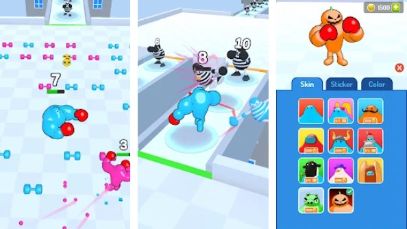 Gameplay screenshot from punchy race run and fight game for Android