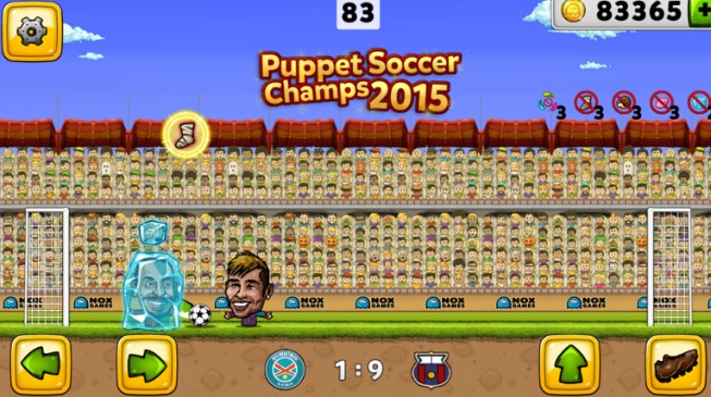 Gameplay screenshot from puppet soccer football 2015 for Android