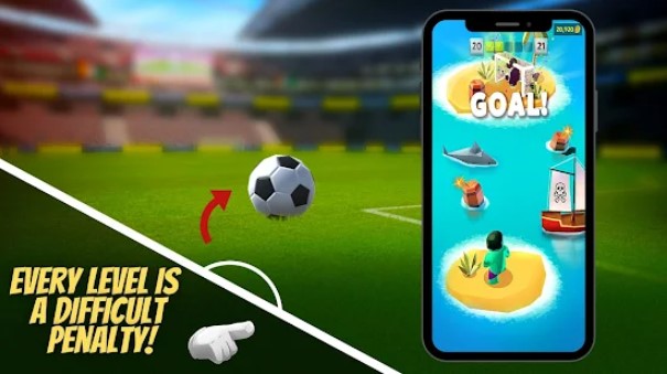 Gameplay screenshot from puppet soccer striker football star kick for Android