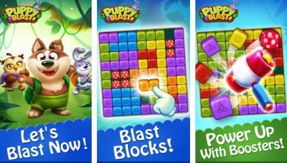Gameplay screenshot from puppy blast journey of crush for Android
