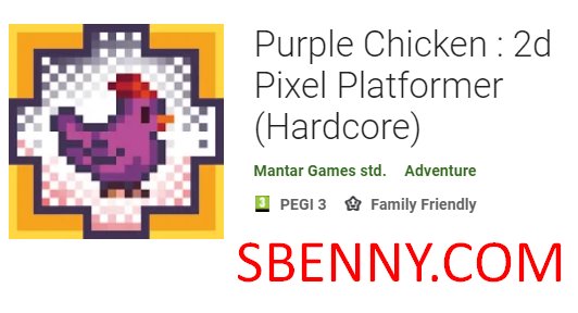 purple chicken 2d pixel platformer hardcore