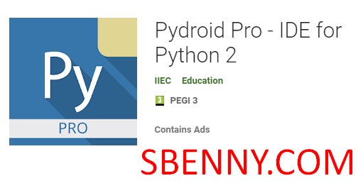 pydroid pro ide for python 2