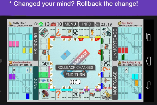 Gameplay screenshot from quadropoly pro for Android