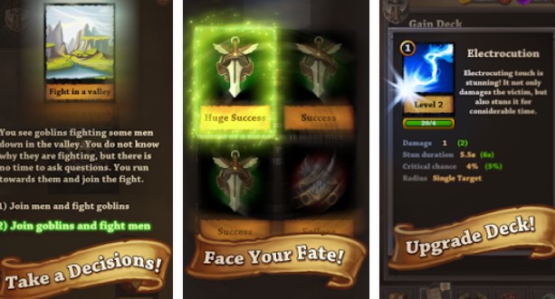 Gameplay screenshot from quest cards for Android