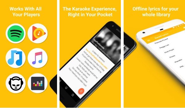 Gameplay screenshot from quicklyric instant lyrics for Android