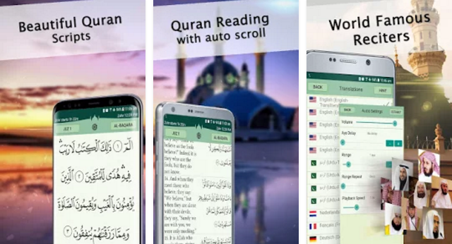 Gameplay screenshot from quran majeed with prayer times for Android