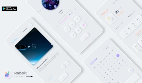 Gameplay screenshot from rabbit klwp presets for Android