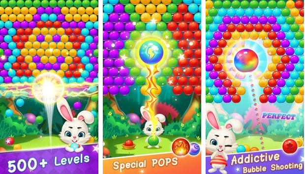 Gameplay screenshot from rabbit pop bubble mania for Android