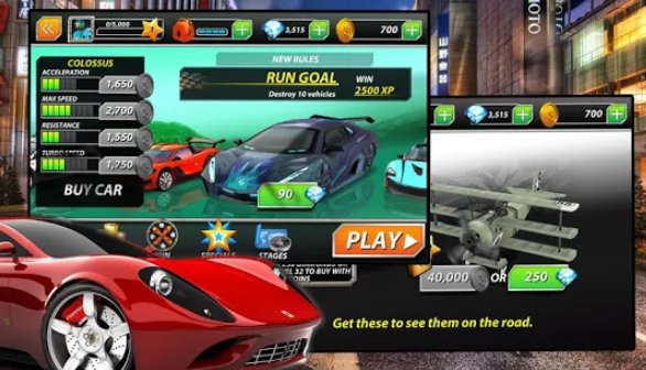 Gameplay screenshot from racing fever cars for Android