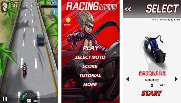 Gameplay screenshot from racing moto for Android