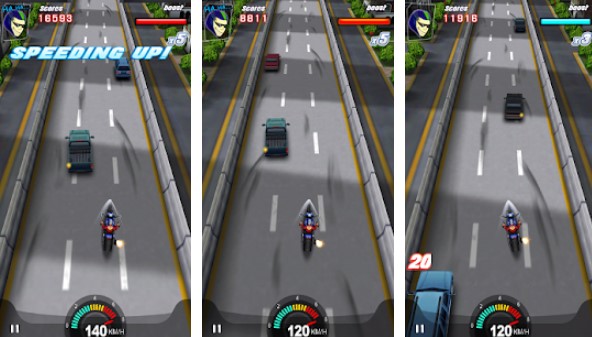 Gameplay screenshot from racing moto 3d for Android