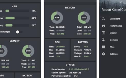 Gameplay screenshot from radon kernel control for Android