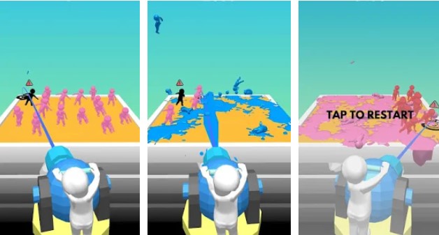 Gameplay screenshot from ragdoll shoot for Android