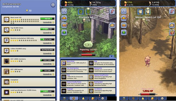 Gameplay screenshot from ragnarok clicker for Android