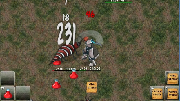 Gameplay screenshot from ragnaroth rpg free for Android