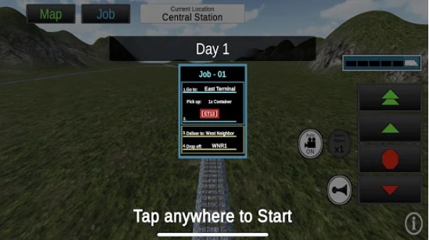 Gameplay screenshot from railroad logistics challenge for Android