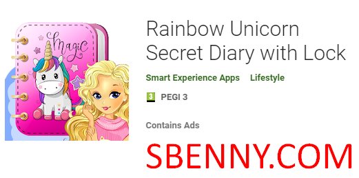 rainbow unicorn secret diary with lock