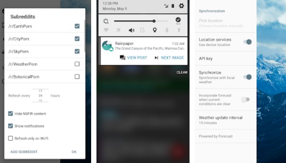 Gameplay screenshot from rainpaper for Android