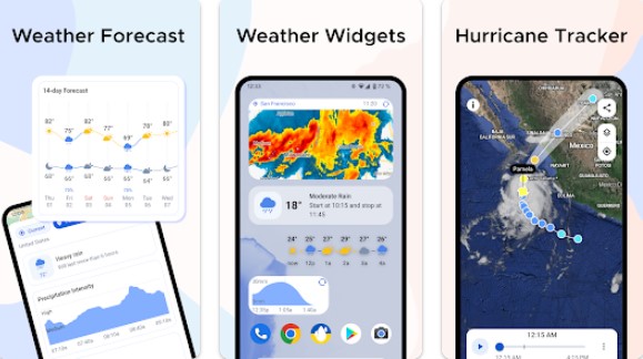 carte radar météo rainviewer APK Android