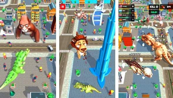 Gameplay screenshot from rampage smash city monster destruction game for Android