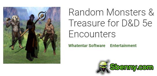 random monsters and treasure for d and d 5e encounters