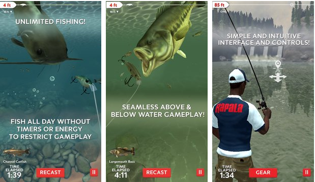 Gameplay screenshot from rapala fishing daily catch for Android