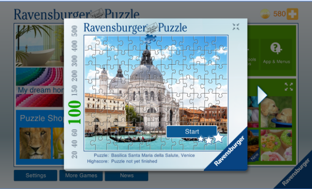 Gameplay screenshot from ravensburger puzzle for Android
