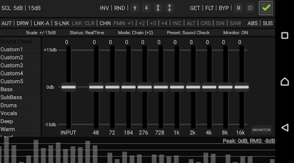 Gameplay screenshot from re equalizer 10band for Android