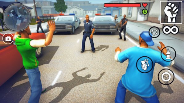 Gameplay screenshot from real crime stories san andreas for Android