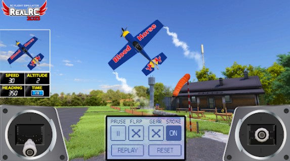 Gameplay screenshot from real rc flight sim 2023 online for Android