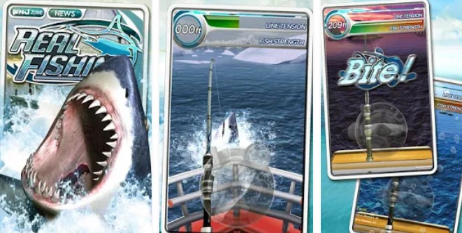 Gameplay screenshot from realfishing3d free for Android