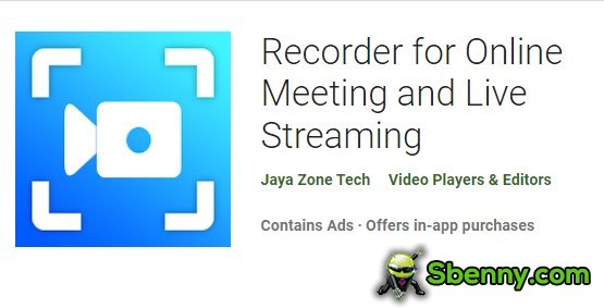 recorder for online meeting and live streaming