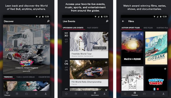 Gameplay screenshot from red bull tv live sports music and entertainment for Android