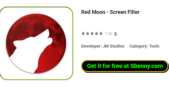 czerwona księżyc flter ekranu
