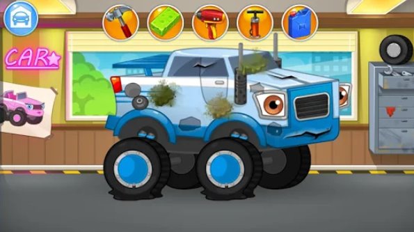 Gameplay screenshot from repair machines monster trucks for Android