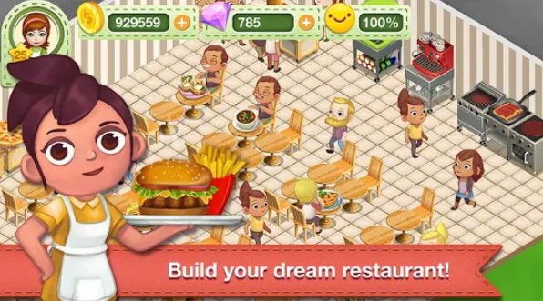 Gameplay screenshot from restaurant dreams chef world for Android